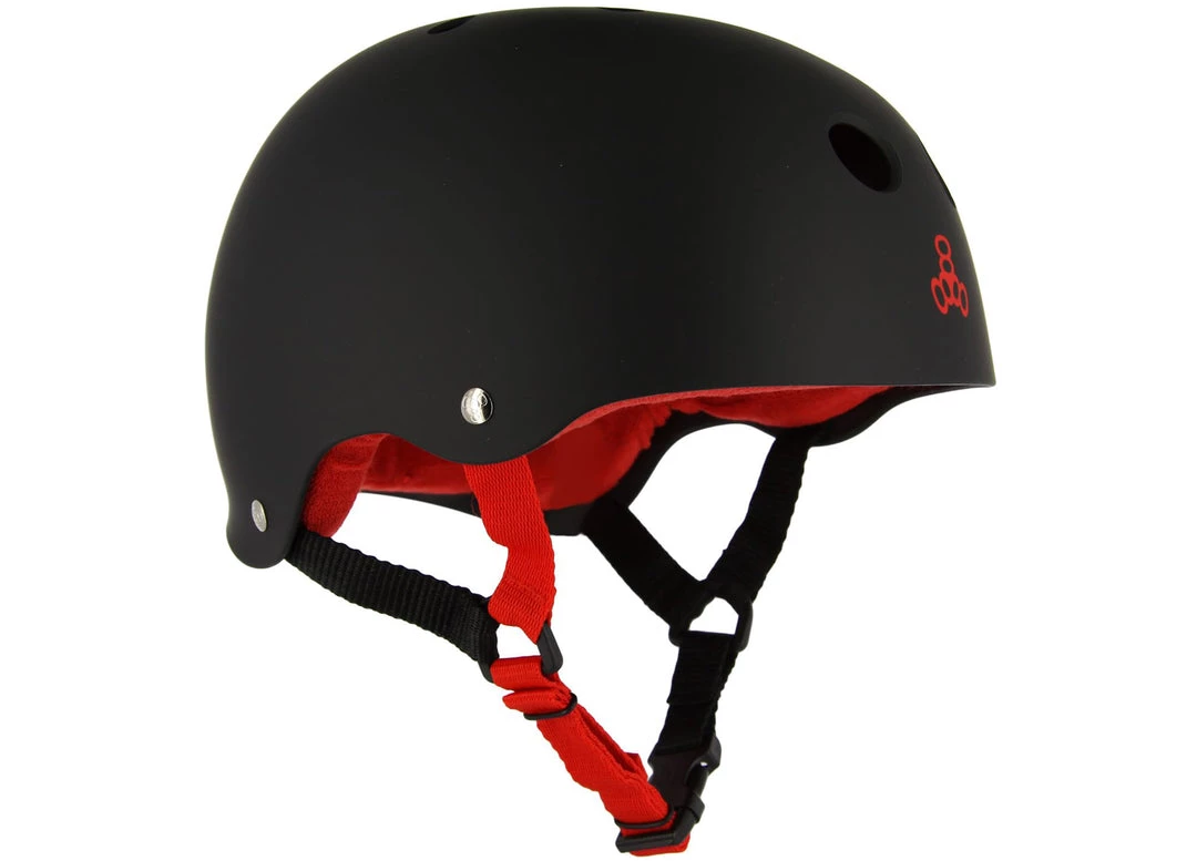 Ghost Long Board Triple Eight Matte Black With Red Inside M, L, XXL HELMETS & PADS