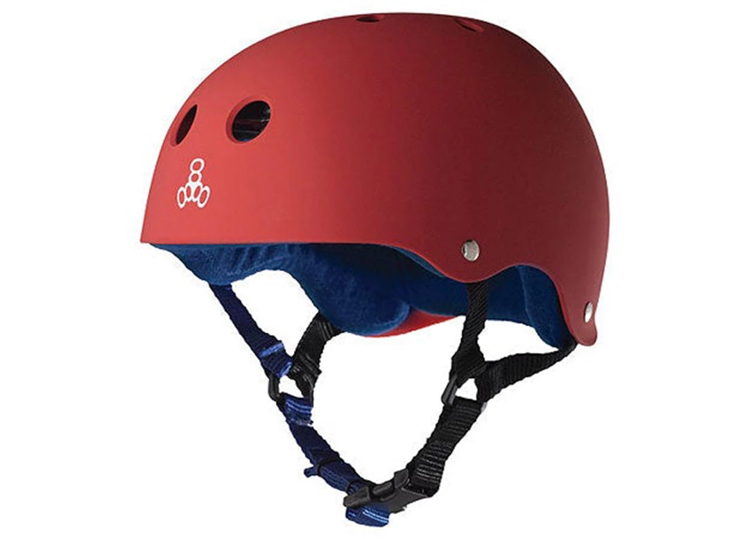 Ghost Long Board Triple 8 Classic Sweatsaver Skateboard Helmet - Red/Blue M, L, XL