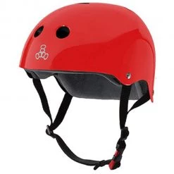 Ghost Long Board HELMETS & PADS Triple Eight Certified Glossy Red Helmet