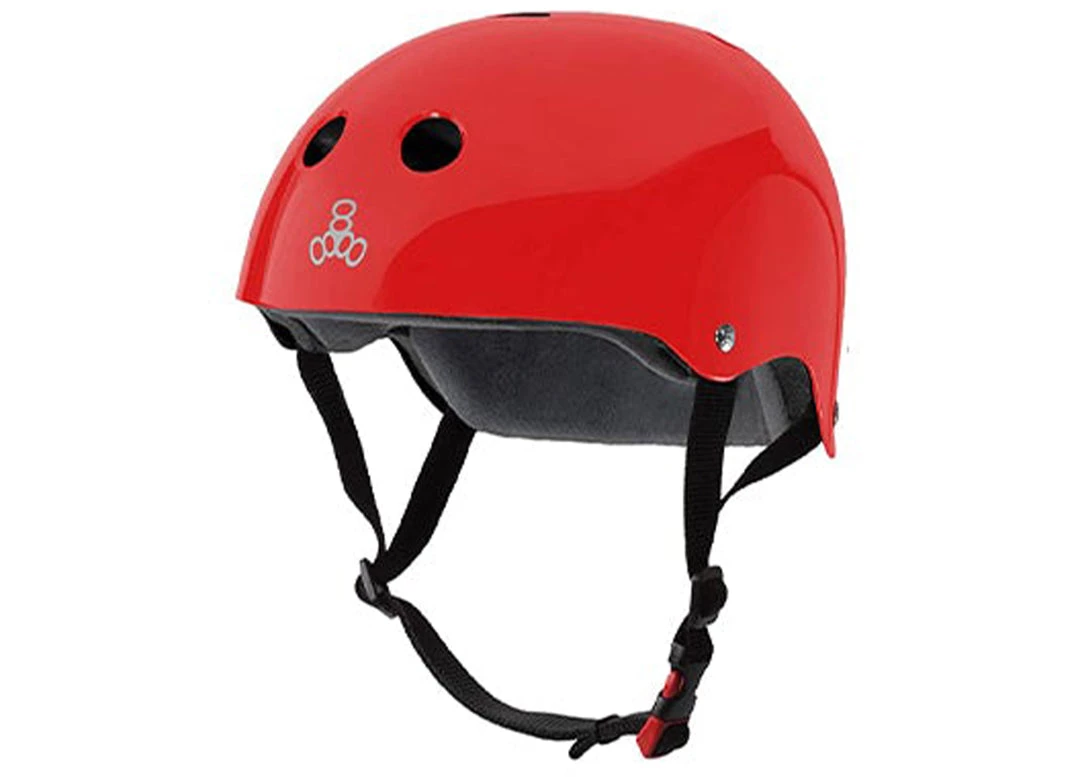 Ghost Long Board HELMETS & PADS Triple Eight Certified Glossy Red Helmet