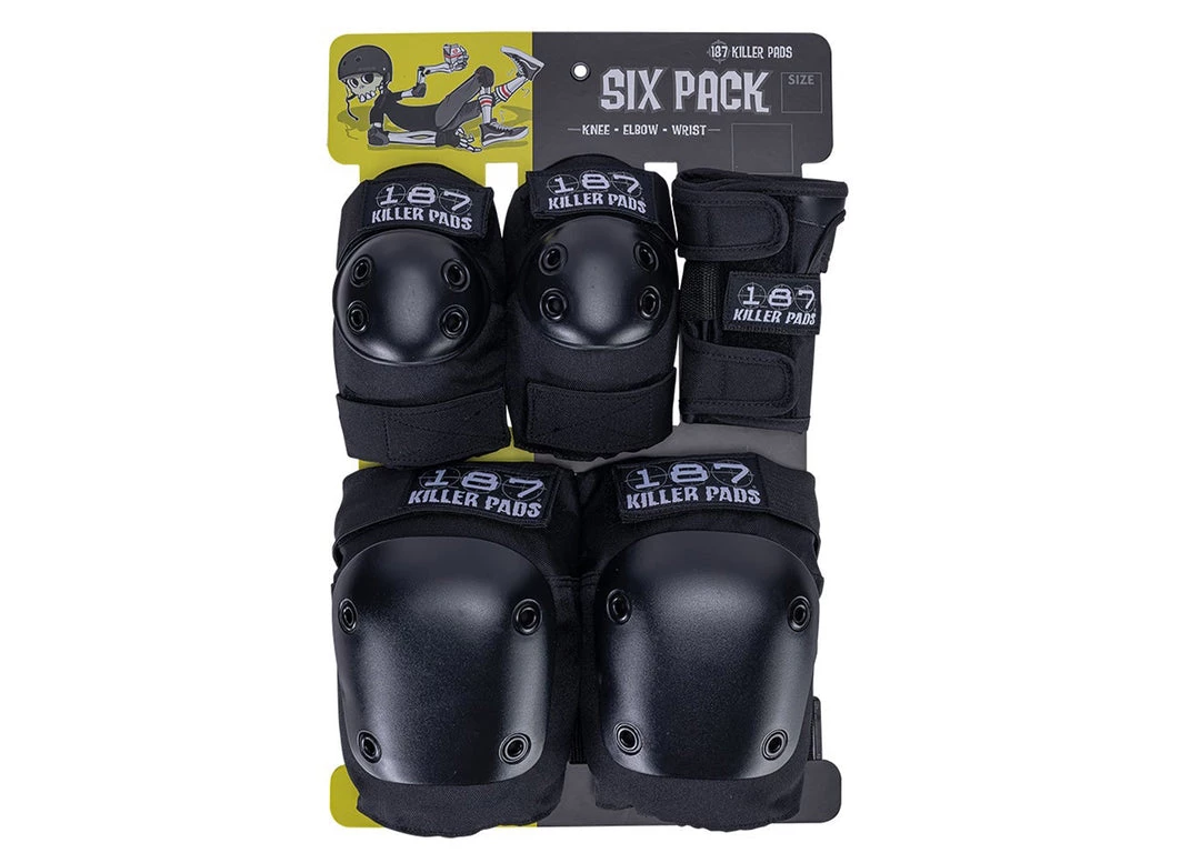 Ghost Long Board 187 Killer Combo Pack, Black HELMETS & PADS