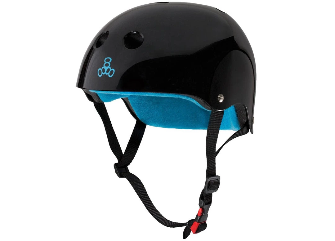 Ghost Long Board Triple Eight Glossy Black With Blue Inside S/M & L/XL HELMETS & PADS