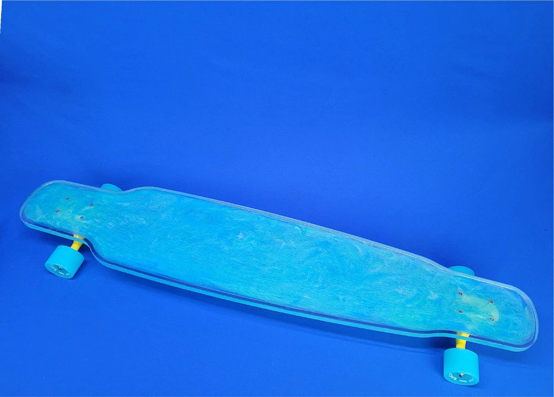 Ghost Long Board ARTIST SERIES COMPLETES 48" Platypus Dancer With Turquoise Resin Swirl