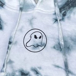 Ghost Long Board Tie Dye Skeleton Peace - Black HOODIES