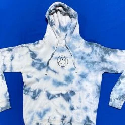 Ghost Long Board Tie Dye Skeleton Peace - Blue HOODIES