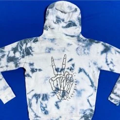 Ghost Long Board Tie Dye Skeleton Peace - Blue HOODIES